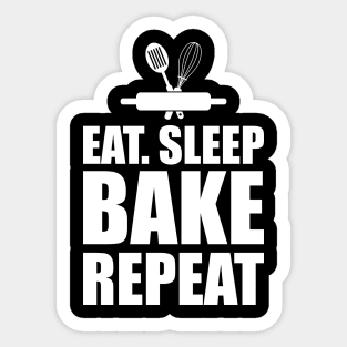 Baker - Eat Sleep Bake Repeat w Sticker